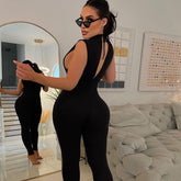 Solid Color Tight Long Sleeve Casual Pants